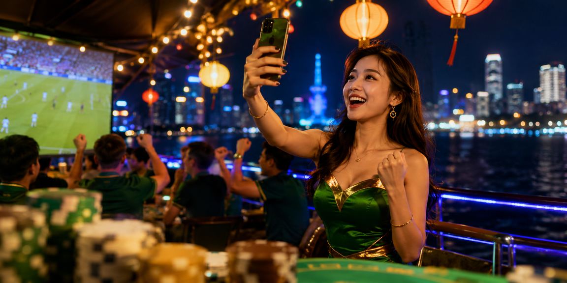 Người chơi tại chợ đêm Đà Nẵng thưởng thức cá cược bóng đá trên điện thoại