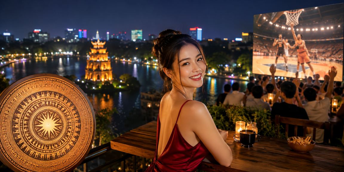 Người dùng Hà Nội theo dõi cá cược bóng rổ tại quán cà phê